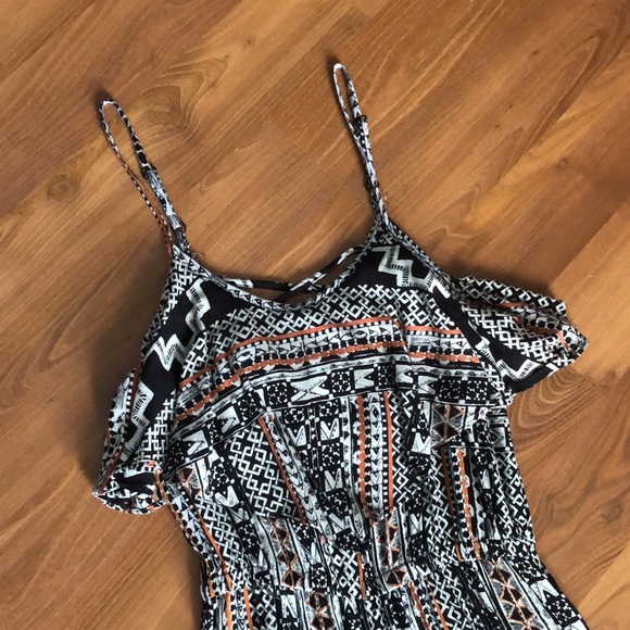 ANGIE Geometric Boho Jumpsuit Romper *Flaw* - Picture 2 of 14